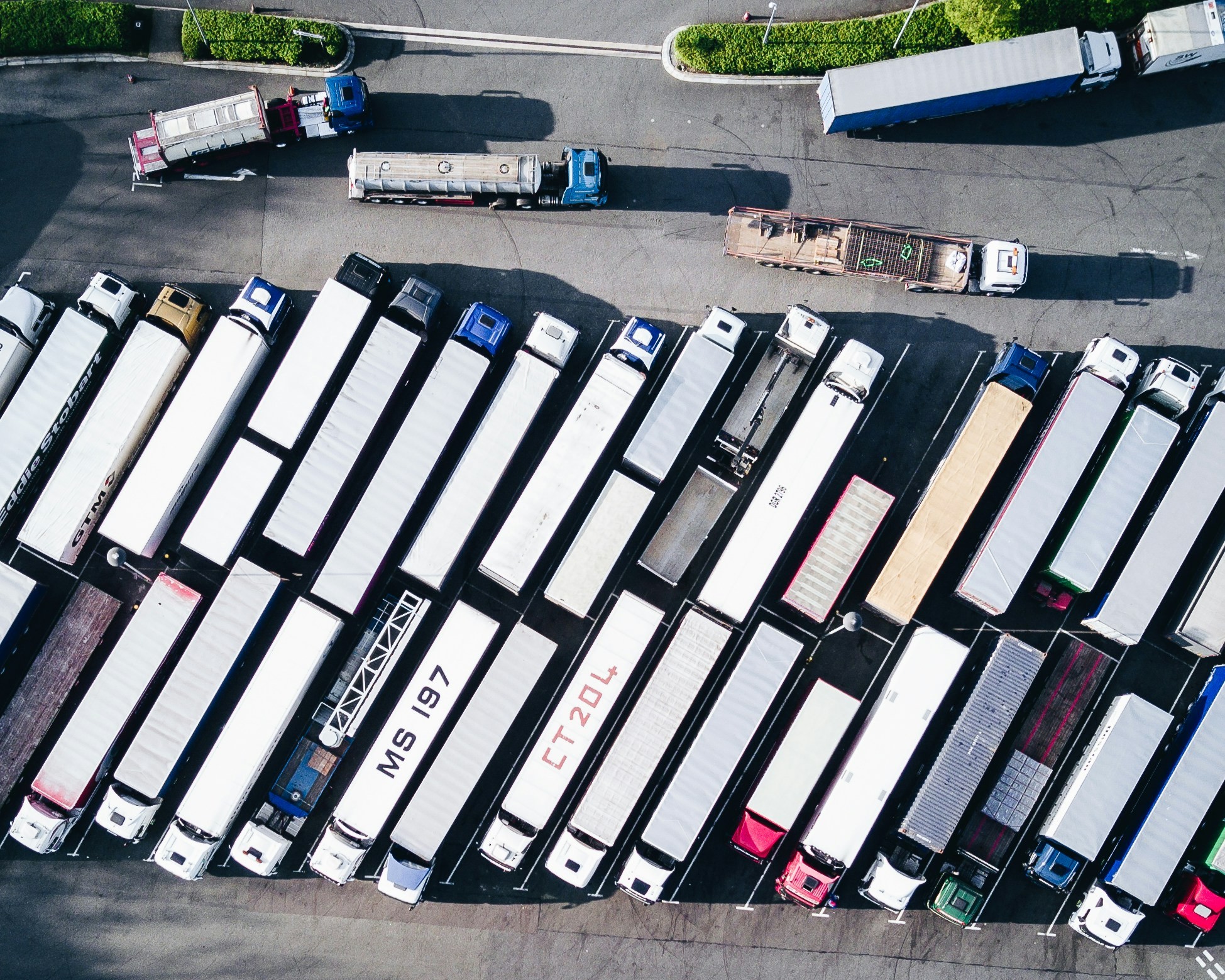 Overhead of Shipping Containers